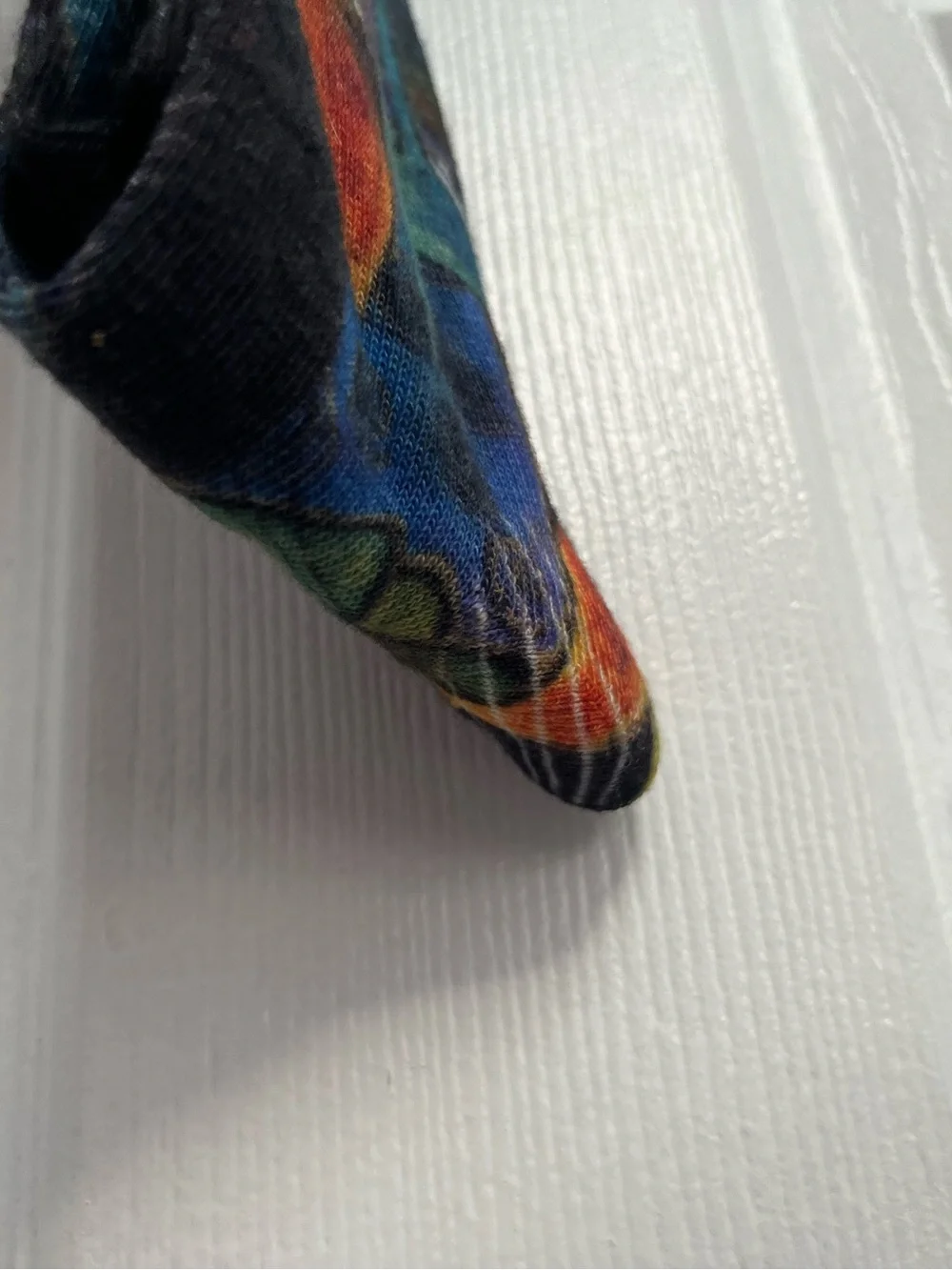 Laurel Burch Men’s Multicolor Graphic Socks Vibrant Cat Pattern Sz 6.5-12 New